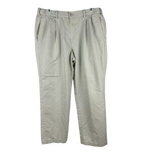 Dockers Mens Khaki Pleated Front Chino Pants W34 L29